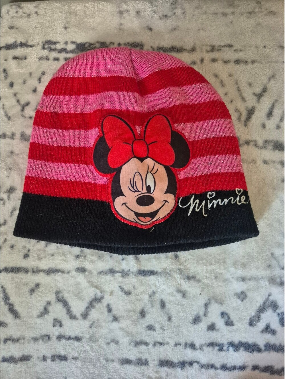 Disney Minnie Mouse Striped Knit Beanie Hat